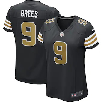 womens nike drew brees new orleans saints black alternate g